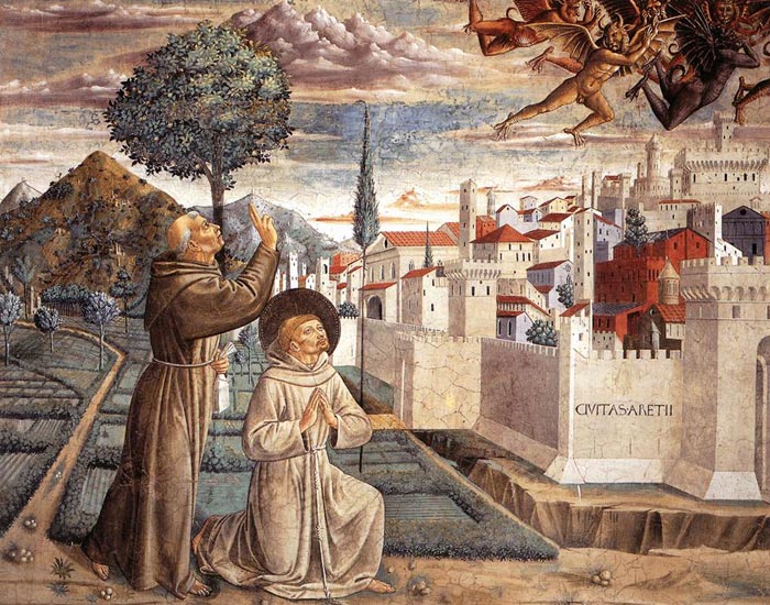4. Gozzoli, San Francesco scaccia i demoni da Arezzo
