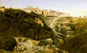 Corot, Veduta di Volterra (1834)