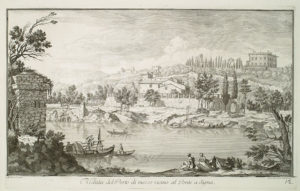 Zocchi, Veduta del Porto di mezzo vicino al Ponte a Signa (1744)