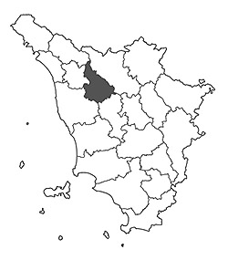 Cartina Val di Nievole e Val d'Arno inferiore