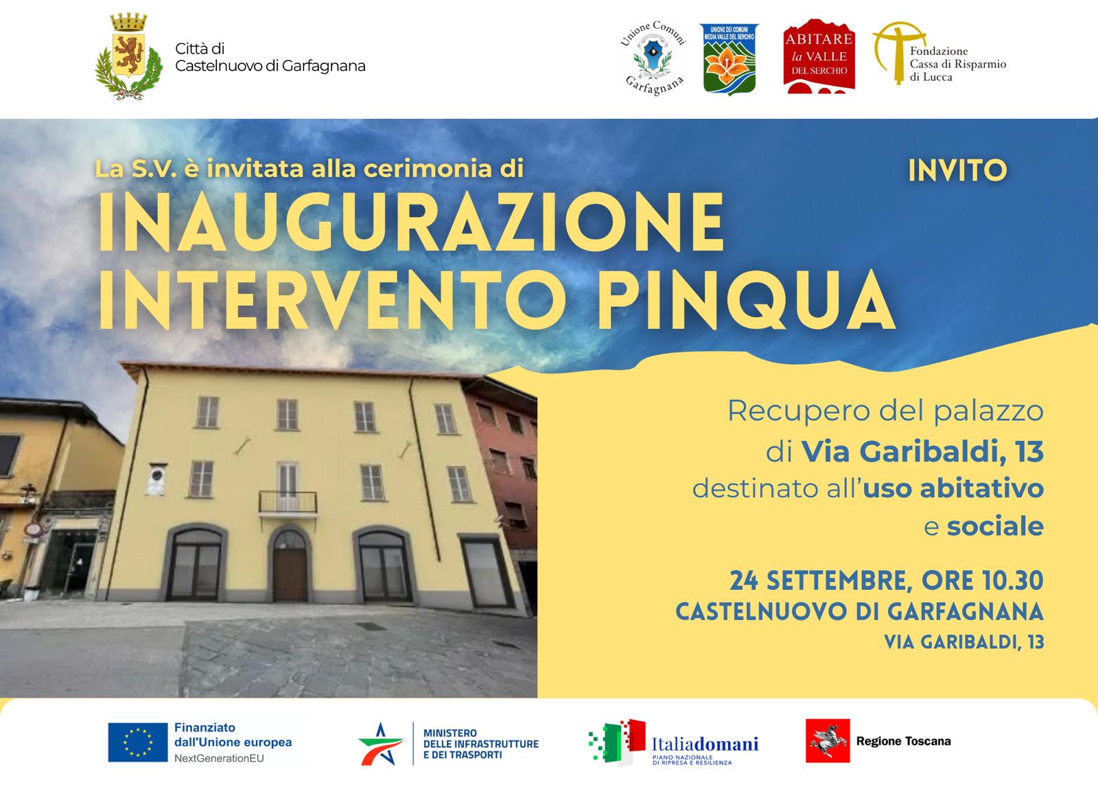 PINQuA, inaugura l’immobile riqualificato in via Garibaldi a Castelnuovo: uno spazio a servizio della comunità